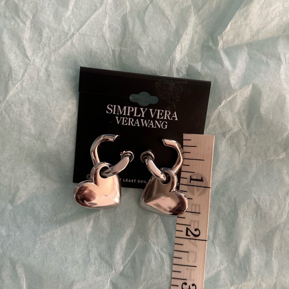 Silver Heart Earrings - Picture 4 of 5